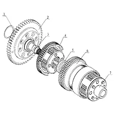 One gear planet frame - Блок «Gearbox Two Shaft assembly (Hangzhou Advance)»  (номер на схеме: 7)