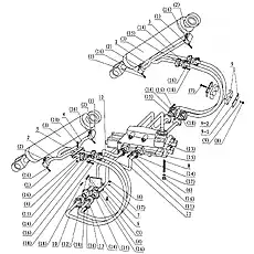 Multiple unit valve - Блок «Lifting Cylinder Piping (Pilot) 2»  (номер на схеме: (13))