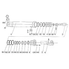 Piston rod (Extend arm) - Блок «Lifting Cylinder»  (номер на схеме: 7)