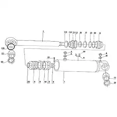 Glyd ring D100 - Блок «Steering Cylinder»  (номер на схеме: (4))