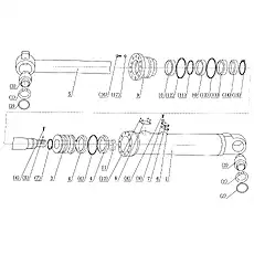 Piston rod module (Long arm king) - Блок «Tilting Cylinder»  (номер на схеме: 5)