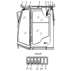 WIPER - Блок «CAB ELECTRIC»  (номер на схеме: 8)