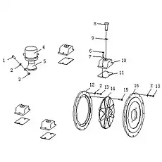 WASHER (22) - Блок «ENGINE MOUNTING AND ATTACHMENT»  (номер на схеме: 9)