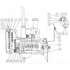 DIESEL ENGING GROUP - Блок «2V15000 Группа двигателя»  (номер на схеме: 9)