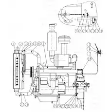 RADIATOR - Блок «2V19000 Группа двигателя»  (номер на схеме: 4)