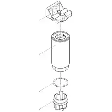 Cup Assembly - Блок «Fuel filter-water separator»  (номер на схеме: 4)