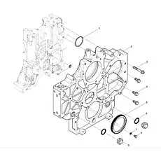 Timing gear case - Блок «Timing Gear Housing Group»  (номер на схеме: 2)