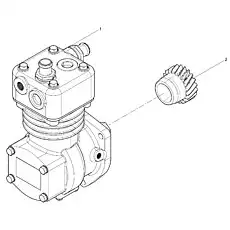 Air compressor gear - Блок «Air compressor assembly 1»  (номер на схеме: 2)