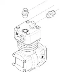 Air compressor - Блок «Air compressor assembly 2»  (номер на схеме: 2)