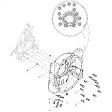 Hexagon bolt - Блок «Flywheel Housing Group»  (номер на схеме: 4)