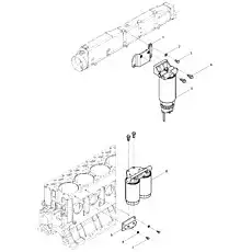 Bracket assembly - Блок «Fuel Filter Group»  (номер на схеме: 9)