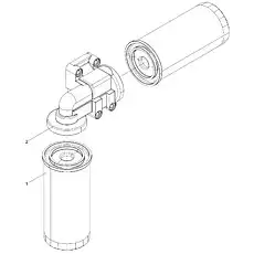 Rotary filter element assembly - Блок «Oil filter assembly 2»  (номер на схеме: 1)
