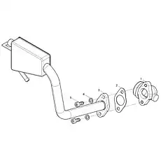 Ventilating elbow - Блок «Oil-gas separator assembly»  (номер на схеме: 1)