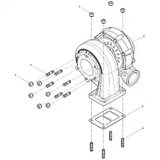 Stud - Блок «Turbocharger assembly»  (номер на схеме: 4)