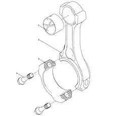 Connecting rod cover - Блок «Шатун в сборе»  (номер на схеме: 3)