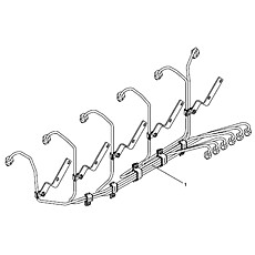 High pressure fuel injection pipe group