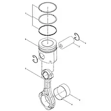 Connecting rod bushing (lower) - Блок «Piston and connecting rod group»  (номер на схеме: 4)