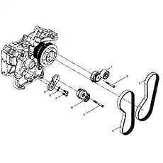 10PK - Блок «Tensioner and belt assembly»  (номер на схеме: 4)