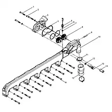 Adapter - Блок «Water outlet pipe group»  (номер на схеме: 9)