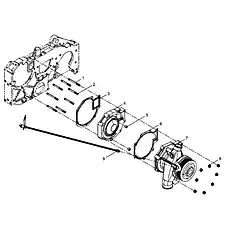 Adding butter thingamy of water pump - Блок «Water pump assembly»  (номер на схеме: 9)