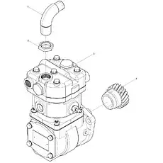Air compressor gear - Блок «Air compressor assembly»  (номер на схеме: 4)