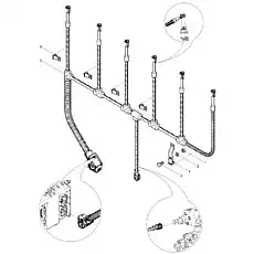 Harness fixing bracket - Блок «Electronic Control System Harness and Sensor Group»  (номер на схеме: 3)