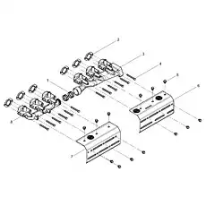 Rear exhaust manifold - Блок «Exhaust Manifold Group»  (номер на схеме: 3)