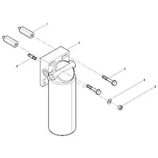 Hexagon nut (I) - Блок «Fuel oil filter assembly»  (номер на схеме: 5)