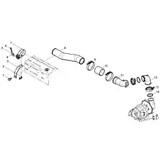 Intake elbow - Блок «Intercooler assembly»  (номер на схеме: 12)