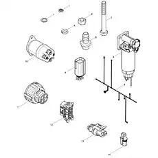 V4 connector (main engine factory use) - Блок «Parts Kit Assembly»  (номер на схеме: 12)