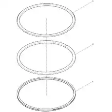 Taper-sided ring - Блок «Piston ring assembly»  (номер на схеме: 1)