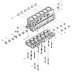 Tensioned rivet - Блок «Pre-assembled cylinder block»  (номер на схеме: 2)