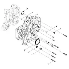 Straight pin - Блок «Timing gear chamber assembly»  (номер на схеме: 4)