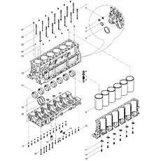 Pre-assembled cylinder block - Блок «Engine Block Group»  (номер на схеме: 22)