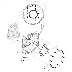 Hexagon bolt - Блок «Flywheel Housing Group»  (номер на схеме: 7)