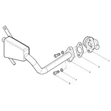 Ventilating elbow - Блок «Oil-gas separator assembly»  (номер на схеме: 1)