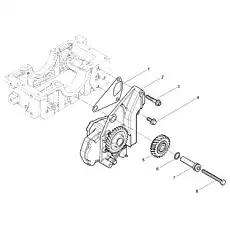 Oil Pump Idle Gear Assembly - Блок «Oil pump assembly»  (номер на схеме: 5)