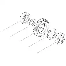 Centripetal ball bearing - Блок «Oil Pump Idle Gear Assembly»  (номер на схеме: 1)