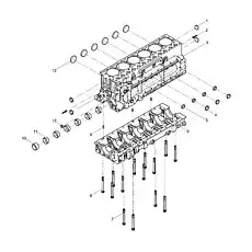 Crankshaft case - Блок «Pre-assembled cylinder block»  (номер на схеме: 6)