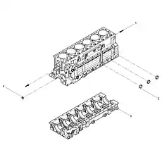 Cylinder Block Preassembly - Блок «Crankcase assembly»  (номер на схеме: 3)
