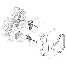 Automatic Tensioner - Блок «Tensioner And Belt Group»  (номер на схеме: 1)
