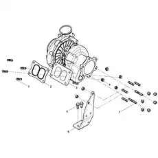 Supercharger Bracket - Блок «Turbocharger Group»  (номер на схеме: 6)