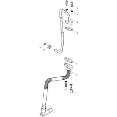 Turbocharger Oil Pipe Assembly - Блок «Turbocharger Oil Pipe Group»  (номер на схеме: 3)