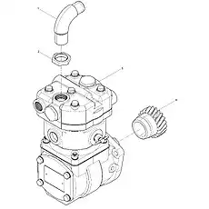 Air Compressor Gear - Блок «Air Compressor Assembly»  (номер на схеме: 4)