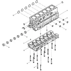 Main Bearing Bolt - Блок «Crankcase pre-assembly»  (номер на схеме: 5)
