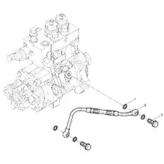 Fuel Injection Pump Oil Pipe Assembly - Блок «Fuel Injection Pump Oil Pipe Group»  (номер на схеме: 2)
