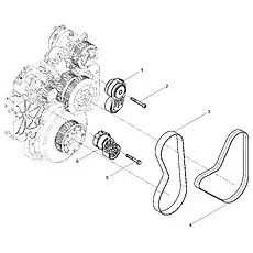Automatic Tensioner - Блок «Tensioner And Belt Group»  (номер на схеме: 1)