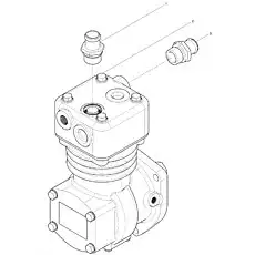 Exhaust pipe nipple - Блок «Air compressor set»  (номер на схеме: 3)