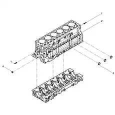 Cylinder Block Preassembly - Блок «Crankcase assembly»  (номер на схеме: 2)