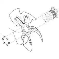 Hexagon Flange Nut - Блок «Fan and Hub Group»  (номер на схеме: 2)